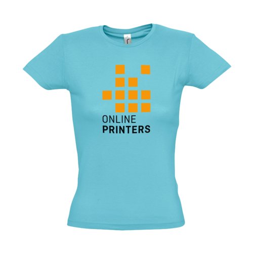 Atollbl dam T-shirt i bomull med korte rmar.