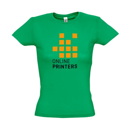 Grn t-shirt i bomull med korta rmar och rund hals.