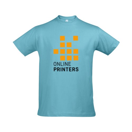 Atollbl bomulls-T-shirt fr mn med korta rmar.