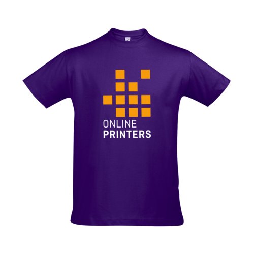 Mrkviolett t-shirt i bomull med korta rmar.