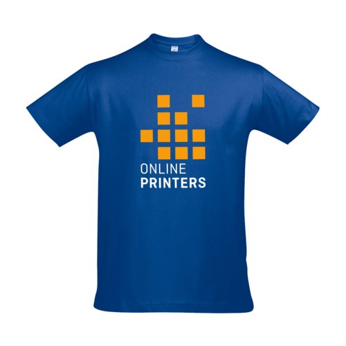 Kungsbl bomulls-T-shirt fr mn med korta rmar.