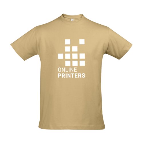 Sandfrgad T-shirt i bomull fr mn med korta rmar.