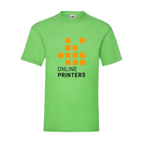 ppelgrn T-shirt i bomull fr mn med korta rmar.