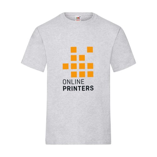 Grmelerad bomulls-T-shirt fr mn med korta rmar.