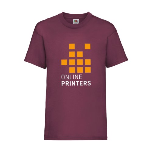 Vinrd barn-t-shirt i bomull med korta rmar.