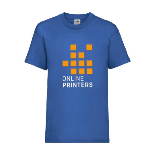 Kungsbl bomulls-T-shirt fr barn med korta rmar.