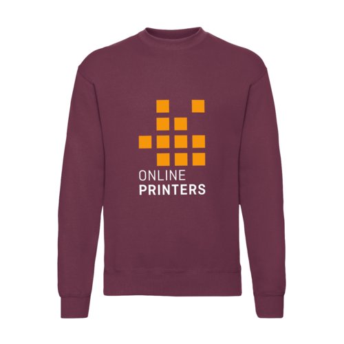 Vinrd sweatshirt i bomullsblandning fr mn.