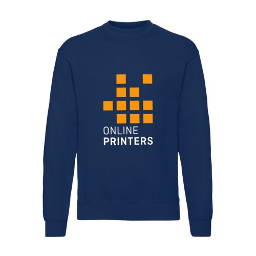 Marinbl sweatshirt fr mn i bomull och polyester.