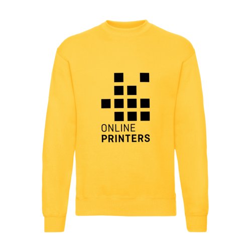 Gul sweatshirt i bomullsblandning fr mn.