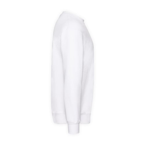 Vit sweatshirt i bomull och polyester fr mn.