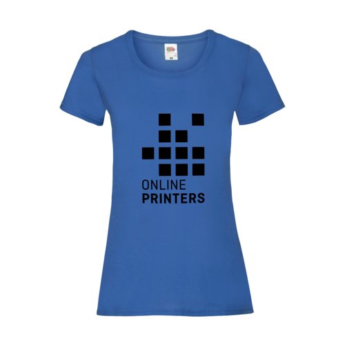 Kungsbl bomulls-t-shirt fr dam med korta rmar.