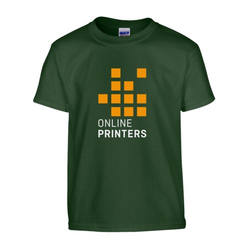 Mrkgrn bomulls-T-shirt med korta rmar, unisex passform.