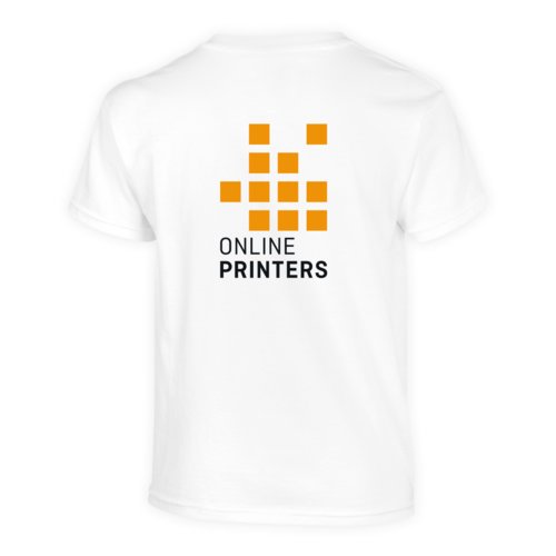 Vit T-shirt i bomull, unisex, med korta rmar.