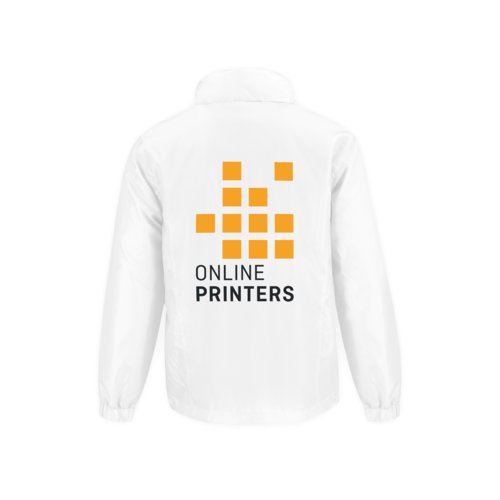 Vit vindjacka i polyester fr mn.