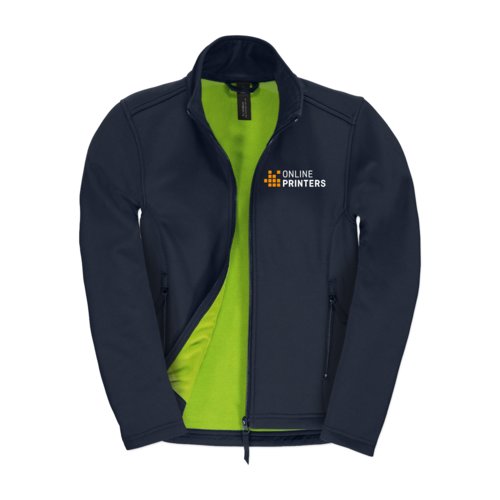Marinbl softshelljacka i polyester och elastan fr damer.