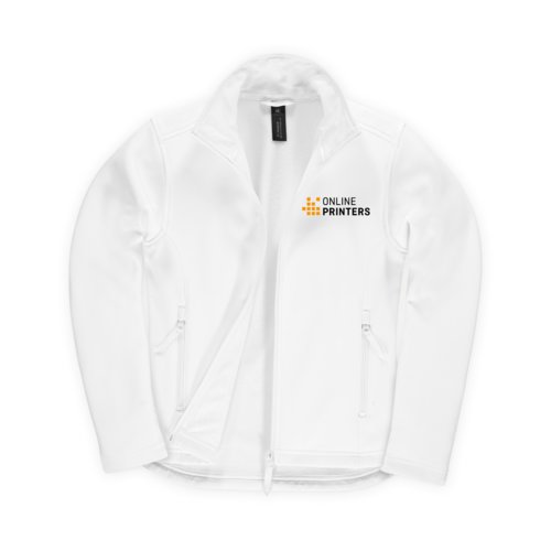 Vit softshelljacka i polyester och elastan fr dam.