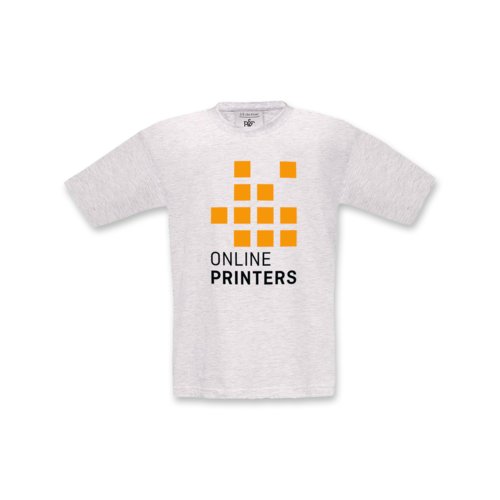 Askgr bomulls-T-shirt fr barn med korta rmar.