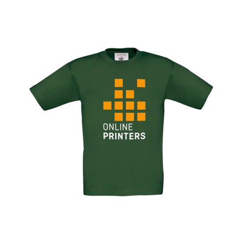 Grn T-shirt i bomull med korta rmar.
