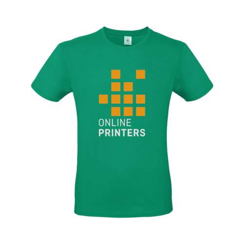 Grn T-shirt i bomull med korta rmar och rund halsringning.