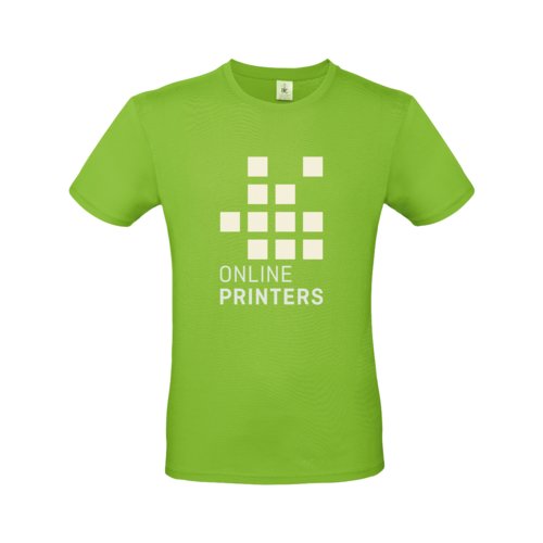 ppelgrn T-shirt i bomull fr mn med korta rmar.