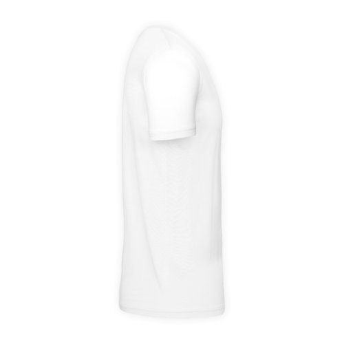 Vit bomulls-T-shirt fr mn med korta rmar.