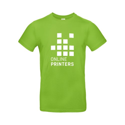 ppelgrn T-shirt i bomull fr mn med korta rmar.