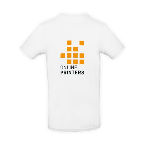 Vit T-shirt i bomull fr mn med korta rmar.