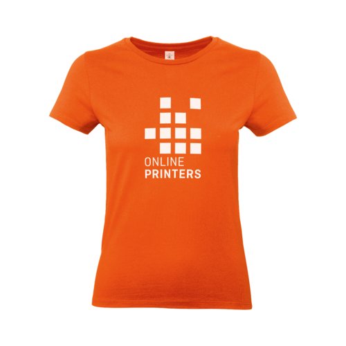 Orange dam T-shirt i bomull med korta rmar.