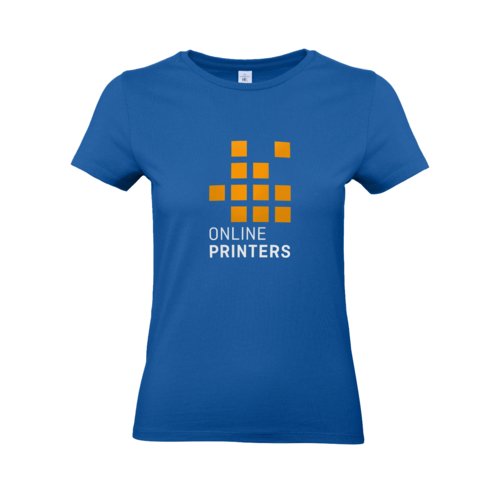Kungsbl bomulls-T-shirt fr damer, skrddarsydd modell.