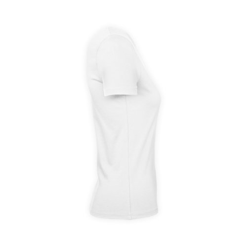 Vit t-shirt i bomull fr damer med korta rmar.