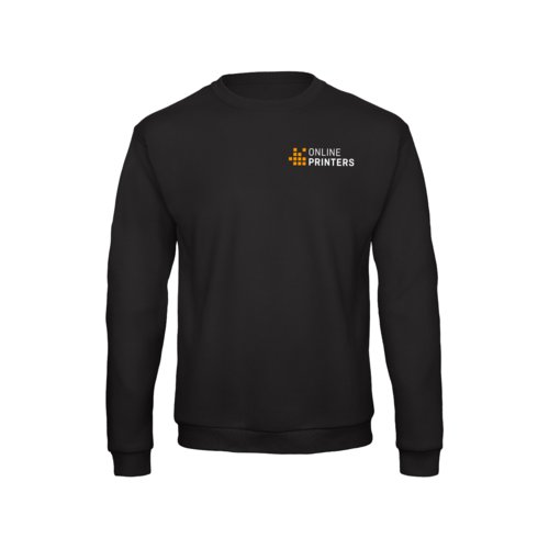Svart sweatshirt i polyester och bomull fr mn.