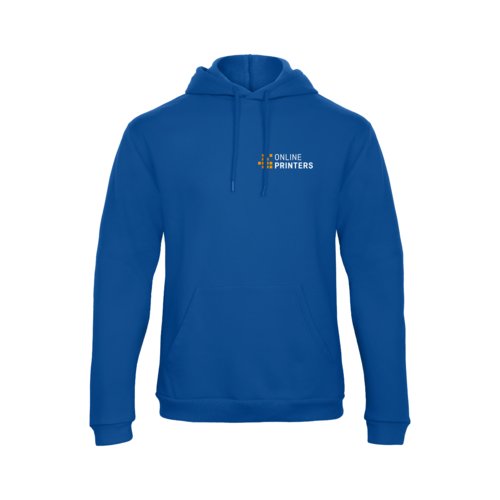Kungsbl bomullsblandning hoodie med huva och knguruficka.