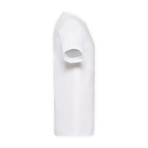 Vit V-ringad t-shirt i bomull fr mn.