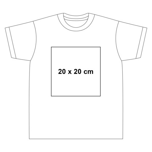 Vit bomulls-T-shirt fr pojkar med korta rmar och rund halsringning.