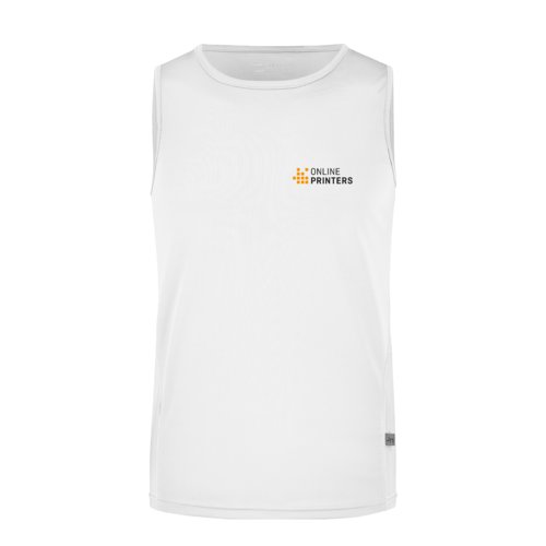 Vit tanktop i tyg fr mn.