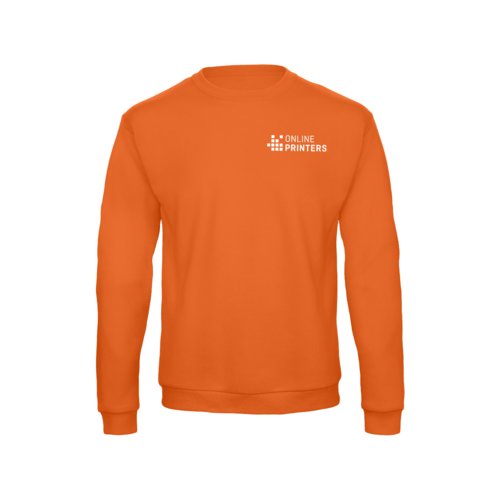 Orange sweatshirt i bomullsblandning fr mn.
