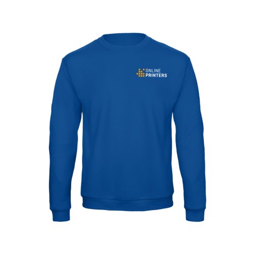 Kungsbl sweatshirt i bomullsblandning med rund hals.