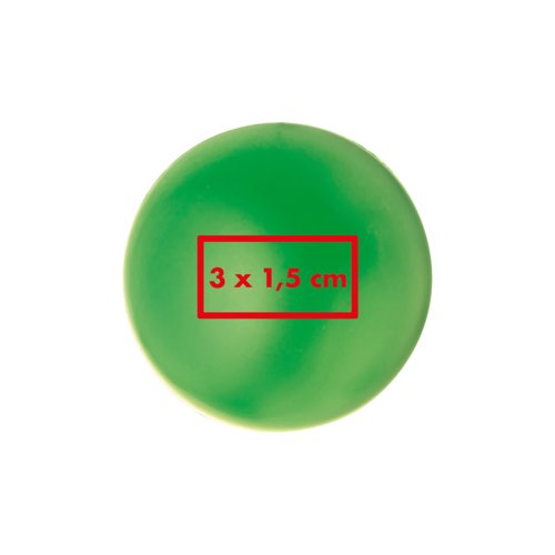 Grn gummiboll fr stressreducering.