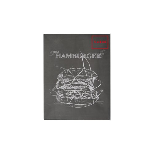 Hamburgarepress i metall med silikonborste.