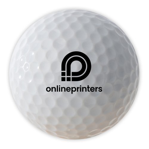 Vit golfboll i set om 3 med gropar.