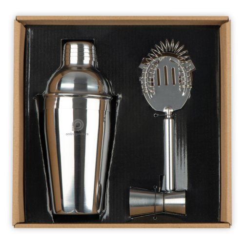 Grtt cocktailset i metall, 3 delar.