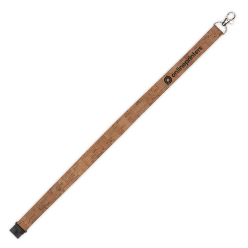 Naturfrgad kork-lanyard med karbinhake.