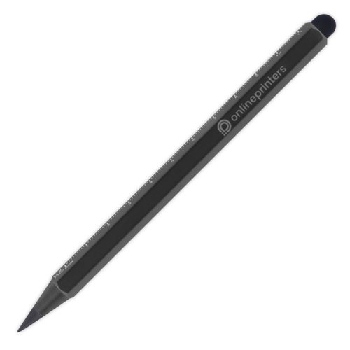 Svart grafitstift med suddgummi och pekpennafunktion.