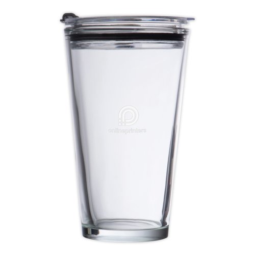Transparent glasbgare med lock.