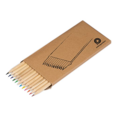 12-delars set med blyertspennor i flera färger Menorca 1
