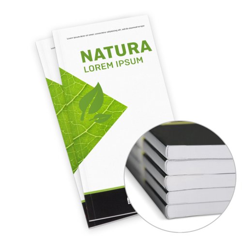 Kataloger, limbindning, eko-/naturpapper, Stående format, A4 3