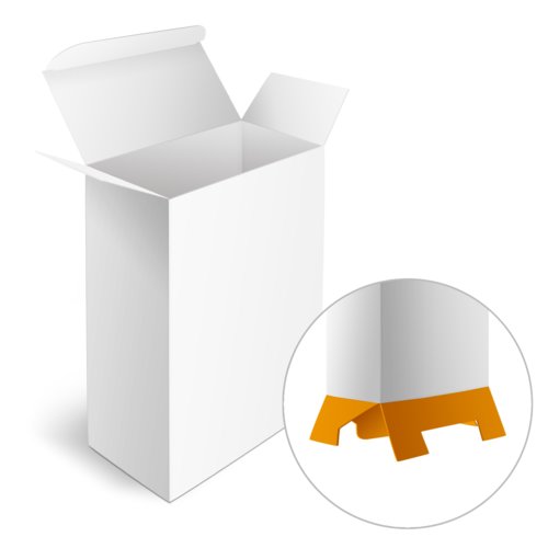 Vikbara lådor med uttagsbotten och insticksflik, otryckta 1