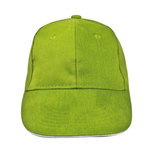 ppelgrn tygkeps med 6 paneler.