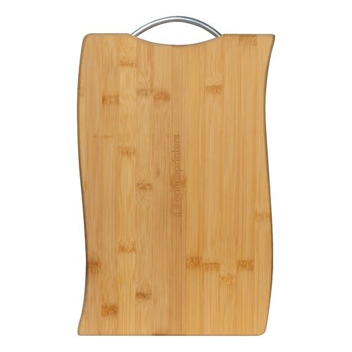 Beige skrbrda i bambu med handtag.