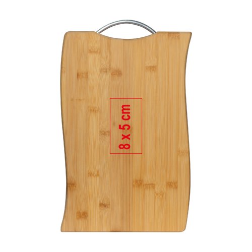 Ljus bambu skrbrda med handtag.